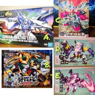 HG BF 1/144  🟤A. 高達創戰者 驚異能天使高達 GUNDAM Amazing EXIA  🟠B圖.武者O傳 21*努貫丸 🟣C圖. 天星七人衆 187*劍聖頑駄無 🔵D. SYNDUAL