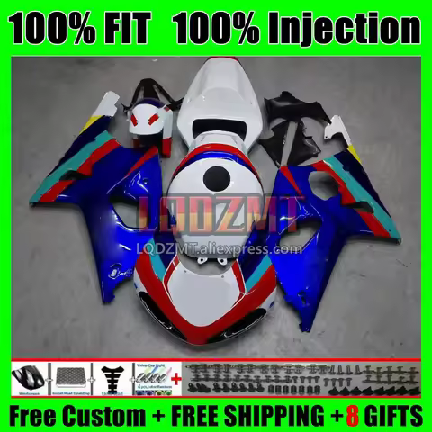 Injection For SUZUKI GSXR-1000 K2 GSXR 1000 CC Blue white GSXR1000 11No.18 GSX-R1000 00 01 02 GSX R1