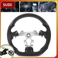 Sudi Carbon Fiber Steering Wheel Perforated Leather Balck Stitching for G37 G37x G25 G35 4 Door Seda