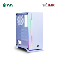 YGT ATX D02 Tempered glass gaming case ATX/Micro-ATX/Mini-ITX white desktop case