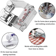 Adjustable Sewing Machine Presser Foot Fit Family Sewing Machines Wrapping Cloth Strip Distance Binding Sewing Accessories