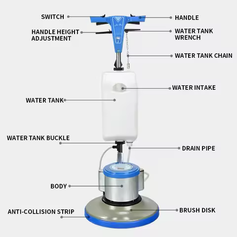 BF521 1200W Heavy Duty Single Pad Commercial Floor Polisher and Tile Scrubber Multifunctional floor 