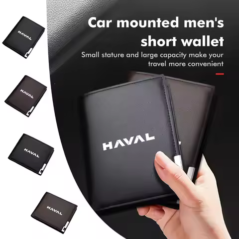 Leather Car Driver License Business Card Holder Short Wallet For Haval H6 Jolion H9 F7X Dargo H1 H2S