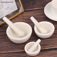 SN  60/80/100mm Mortar Pestle Spice Crusher Ceramics Bowl Tough Foods Pepper Gingers nn