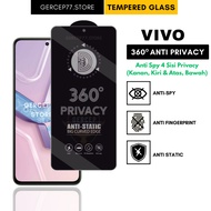 Tempered Glass 360 Anti Spy 4 Sides Vivo Y100 Y200 Y200e Y200i Y300 Y300T Y400 5G