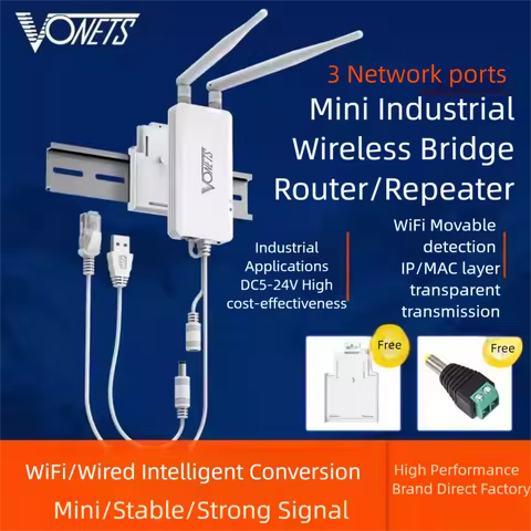 VONETS VAP11S Wireless Bridge High Power Router AP Medical IoT PLC Repeater WiFi Extension Point-to-