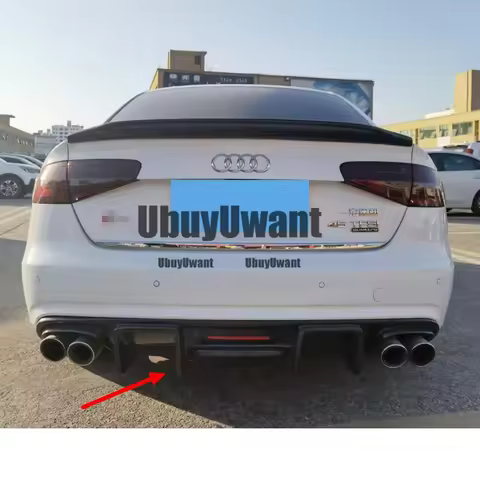 High Quality Carbon Fiber Rear Bumper Lip Spoiler Rear Diffuser Protector For Audi A4 S4 B8 B8.5 Sed