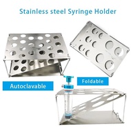 Stainless Steel Syringe Display Racks Display Tray Syringe Holder Foldable