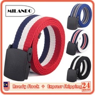 MILANDO Men Military Army Canvas Stylist Buckle Belt Belts 110cm Length Tali Pinggan 腰带 (Type 14）