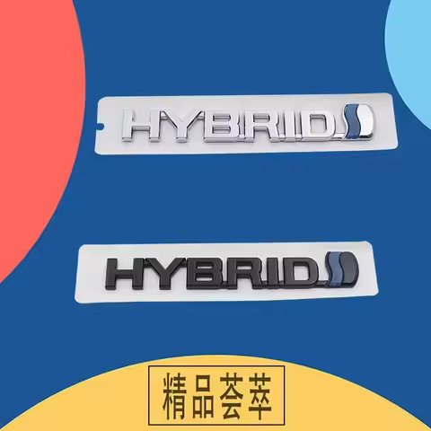 QA For CHR Auris Rav4 Corolla 4Runner Avalon Avensis 3D Premium ABS Car Sticker HYBRID Letter Body E