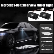 Car Dynamic Rearview Mirror Carpet Lights Angel Wings Welcome Led For Mercedes benz W177 W247 W205 W