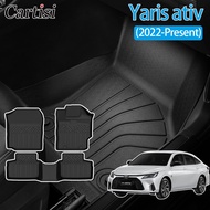 3D car mat Toyota yaris ativ (2022-Present)  Car Mat car floor mat 3D foot mat carpet TPE rubber mat