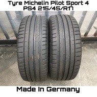 215/45/R17 94V Michelin Pilot Sport 4 PS4 Tyre / Tire 17'' / Tayar 17 Inch / 215/45/17 / 215-45-17 /