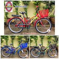 🔥รุ่นท็อป ล้ออัลลอยด์+พักเท้าหลัง+เบาะท้ายนิ่ม🔥 LA Bicycle จักรยาน Sport Bike รุ่น 24" SUPER SPORTY จักรยานแม่บ้าน