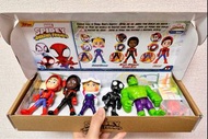 (可動面罩)Hasbro Spidey and his amazing friends 蜘蛛俠與神奇老友記 黑豹 gwen hulk ghost spider miles spin trace e b