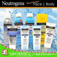 [ SPLENDIDEALS SG ] NEUTROGENA SUNSCREEN SPRAY | SUNBLOCK LOTION AND CREAM - FOR FACE | BODY | SPF 1