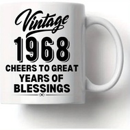 56th Birthday Mug, 56th Coffee cup, Gifts for 56th Birthday for Women and Men, Born in 1968