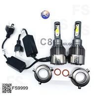 ไฟหน้า 3สี รุ่งC8 ขั้ว H1 H4 H7 H8/H9/H11 9005/HB3 9006/HB4 9-32 โวลต์รถอุปทาน - กันน้ำ 100%