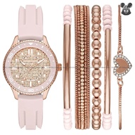 (OFFICIAL WARRANTY) Skechers SR9061 35mm Pink Silicone Strap Watch + Bracelet Gift Set