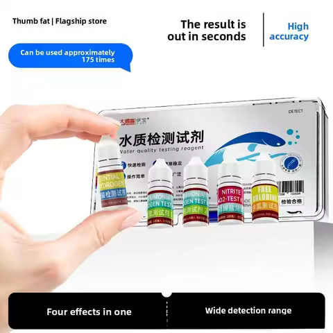 THUMB Aquaculture Water Test Kit Professional Aquarium Fish Pond Testing for Nitrite Ammonia pH Diss