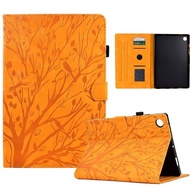Fortune Tree Embossed Smart Sleep Flat Leather Case Suitable for Samsung Galaxy Tab A9+/ Samsung Galaxy Tab A9