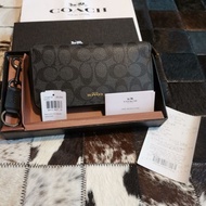 Coach men wallet long zip wallet gift set