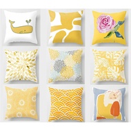 <COD>Yellow cushions pillow case 40x40.45x45.50x50.60x60. Square pillowcases.Sofa cushion cover.Home