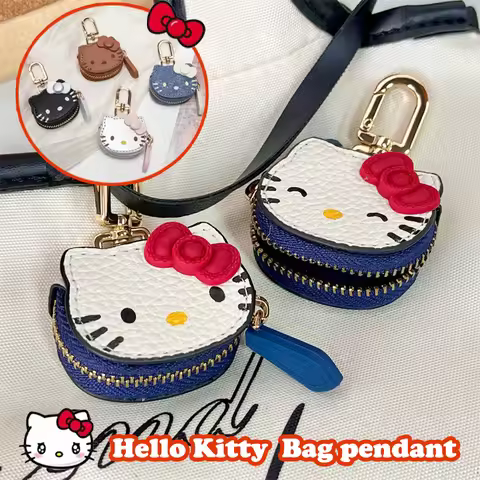 Hello Kitty Keychain Cute Backpack Charm Exquisite Hanging Decoration Mini Headphone Bag Christmas G