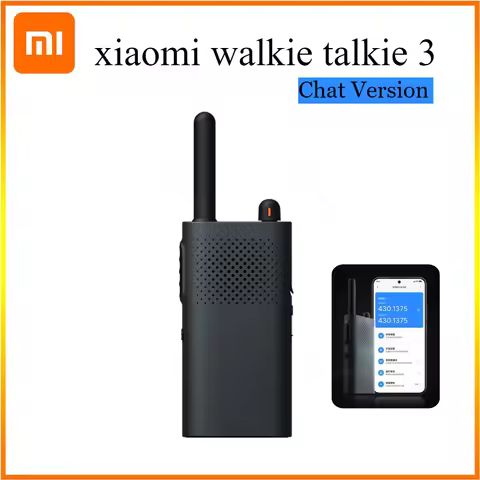 New Xiaomi Walkie Talkie 3 Chat Version 3W Transmission Power Fast Frequency Match Type-C 1-5km Dist