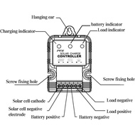Acxico 1Pcs Portable Solar Charger Controller PWM Solar Panel Charge Controller 6V/12V 10A Battery C