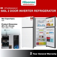 Hisense 500L 2 Door Inverter Fridge Refrigerator RT529N4ABN