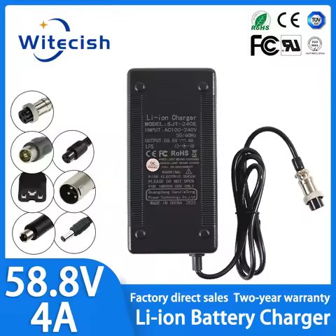 58.8V 4A Lithium Battery Charger For 14S 51.8V 52V For Kugoo G1 Li-ion Battery Charger Fast Charging