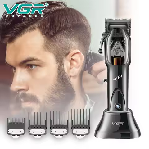 VGR Hair Clipper Professional Hair Cutting Machine Cordless Hair Trimmer Electric Barber Haircut Mac