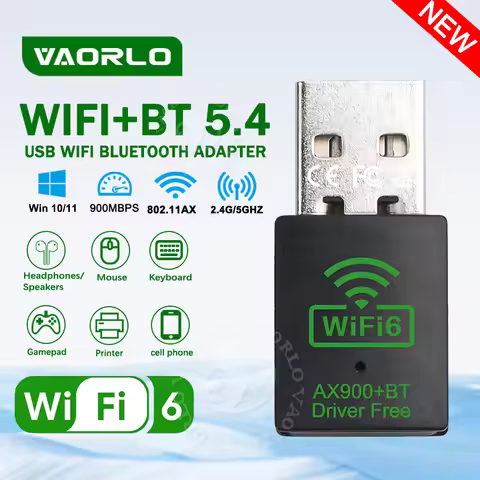 900Mbps USB WiFi Bluetooth Adapter 2 IN 1 Dual Band 2.4G/5GHz Wi-Fi Dongle High-Speed Wireless Netwo