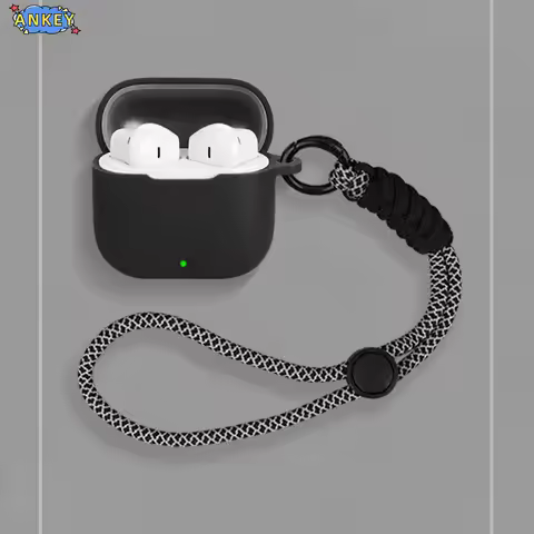 for OPPO Enco Buds3 Case Protective Nylon Lanyard Soft Cover Headphone Shells Sleeve Hand Rope Strap