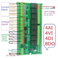 【Exclusive】 8do 4di 8ai Rs485 Modbus Rtu Multifunction Relay Module Plc Io Expanding Board 4-20ma 0-
