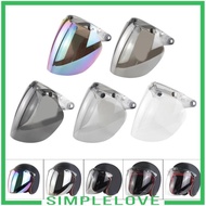 [Simple] Windproof 3 Snap for Open Motorcycle Helmet Retro Wind Shield Len Windshield