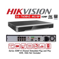 Hikvision DS-7608NI-M2/8P 8-ch 1U 8 PoE 8K NVR - Hikvision 8K NVR With VCA Detection & Smart Search