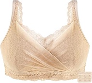 Womens Mastectomy Bra Sexy Lace Mesh Full Coverage Bralette With Pockets For Inserts Post Surgery Sl