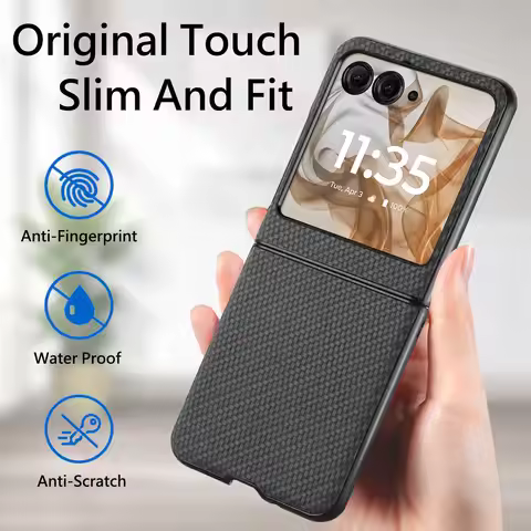 Fashion Thin Carbon Fiber Texture Folding Case for MOTOROLA MOTO RAZR 70 Ultra 5G Razr70 Razr60 Razr