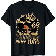 Men's cotton T-shirt Chapter 69 Fabulous Since 1956 69th Birthday for Girls Women T-Shirt