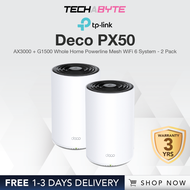 TP-Link Deco PX50 | AX3000 + G1500 Whole Home Powerline Mesh WiFi 6 System (2-pack)