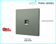 [reTouch] Thins+ Series Soft Touch [ECRU COLOR]- Switch & Sockets Full Frame Minimalist with- SIRIM