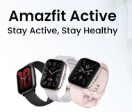 Amazfit Active นาฬิกาสมาร์ทวอทช์  ตรวจจับอัตราการเต้นของหัวใจ รับสายสนทนาได้ 30 วัน โหมดประหยัดแบตเตอรี่ 1.75 inch AMOLED