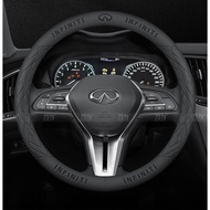 NEW 3D Emboss Non Slip Leather Car Steering Wheel Cover For Infiniti FX35 Q30 Q50 Q60 Q70 Q80 ESQ QX