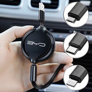 3-in-1 Interface Car Charger Data Cable Safe Fast Charging Scalable Data Cable Accessories For BYD S