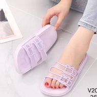 Sandal Flat Jelly Import CAT Transparan V202 -3 / Sendal Sandal Jelly Import Karet