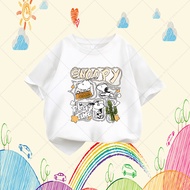 &COD RINA STUDIO Parent-Child Clothing T-Shirt Short-Sleeved There Is A Cute Cartoon Pattern Printed