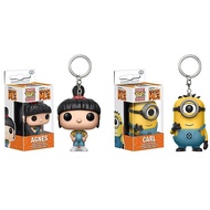 Funko Pop ! Despicable Me Keychain Agnes Minions Carl Vinyl Figure Keyring
