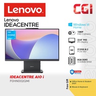 Lenovo 23.8" AIO IdeaCentre i i3-1315U 8GB DDR5 512GB FHD IPS Win11Home 3Y PC All-In-One PC with Key